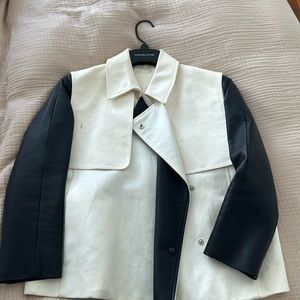 Beautiful leather and canvas jacket Lacoste